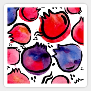 Ink pomegranate Magnet